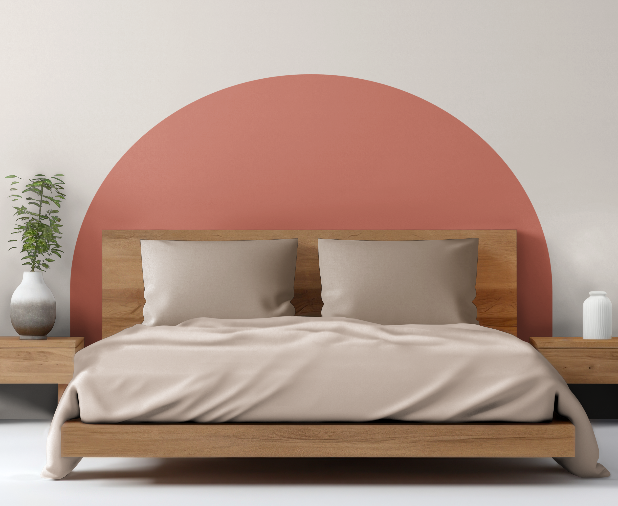 Earth Tone Headboard Wall Decal