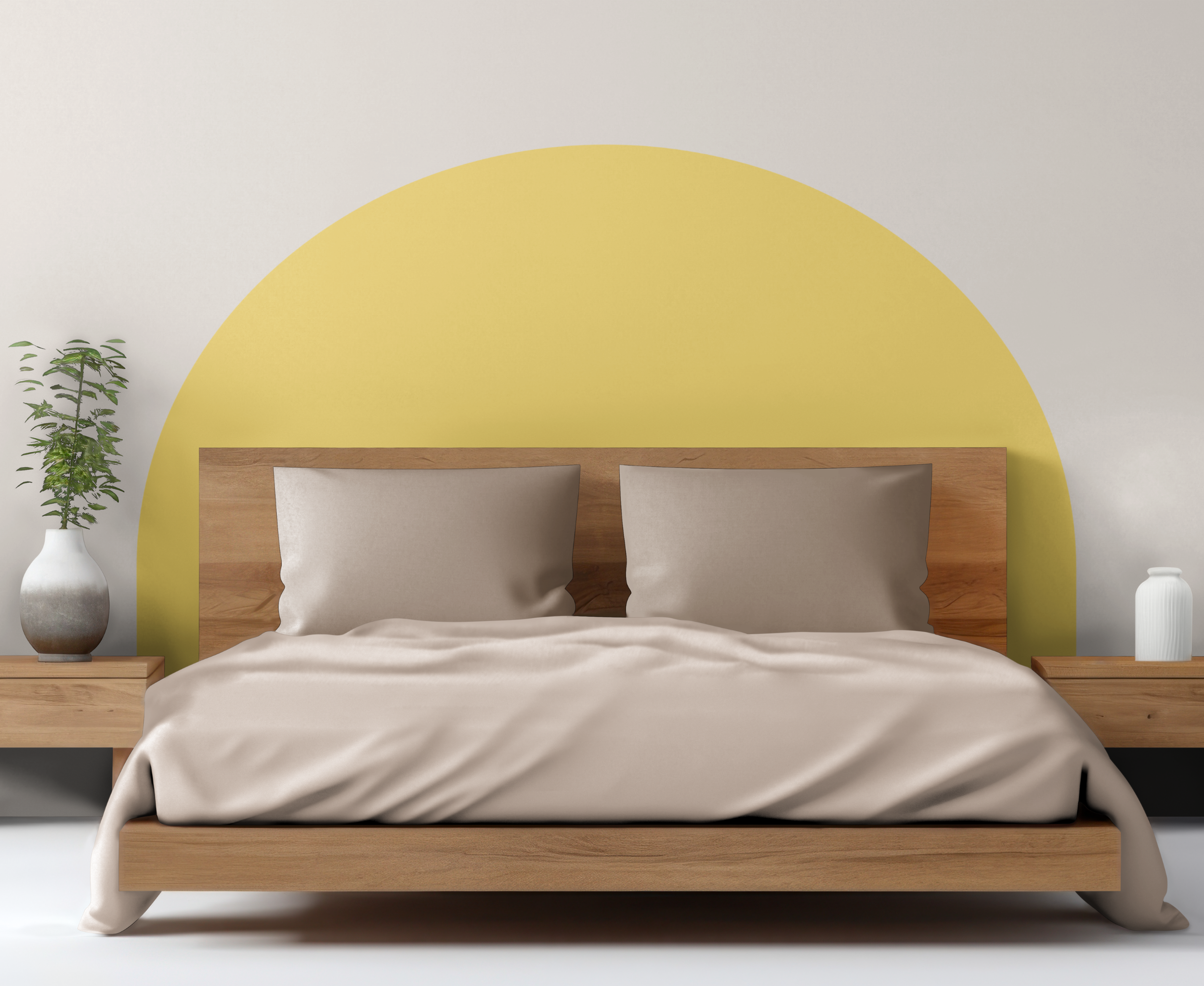 Earth Tone Headboard Wall Decal