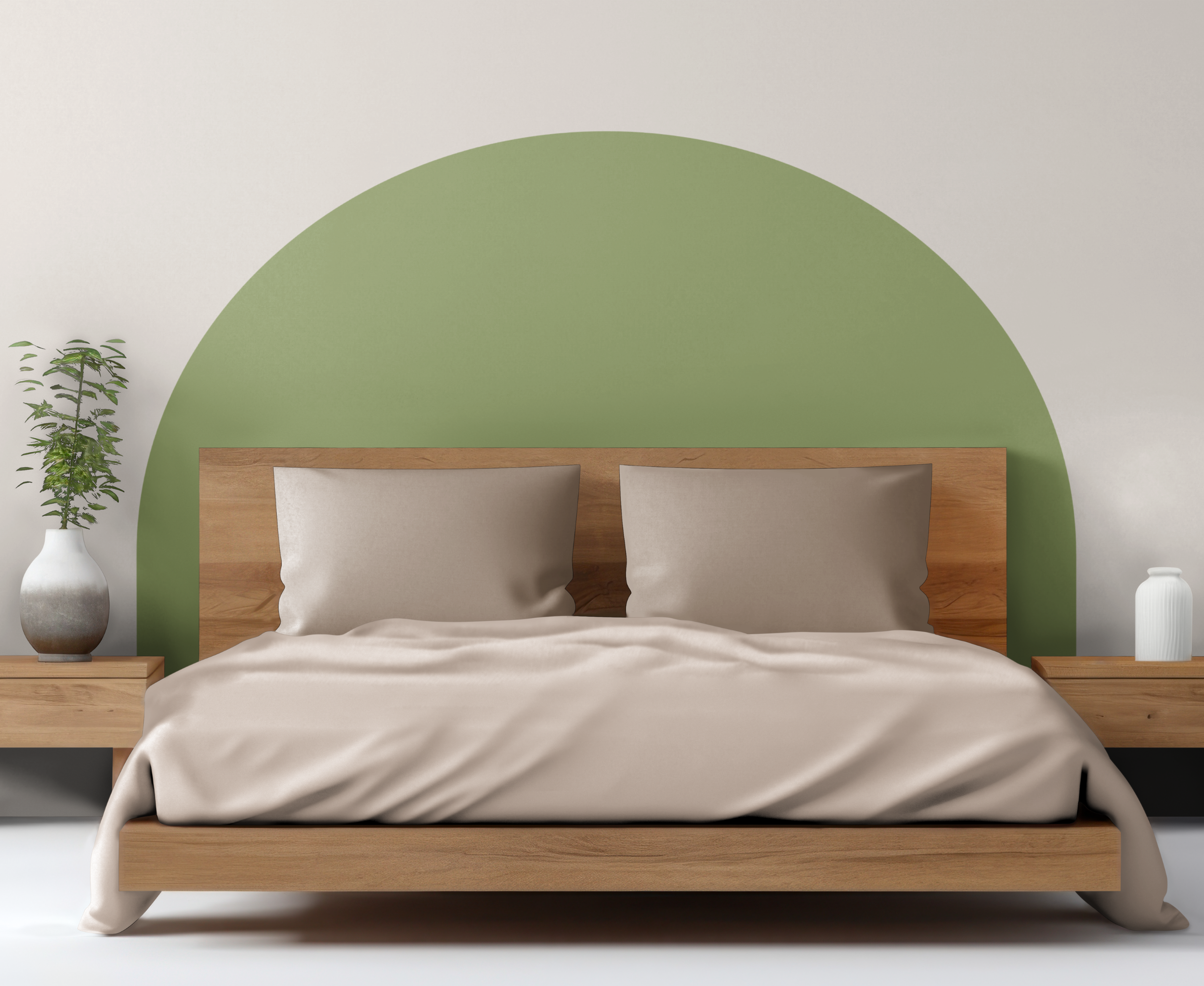 Green Headboard Wall Decal