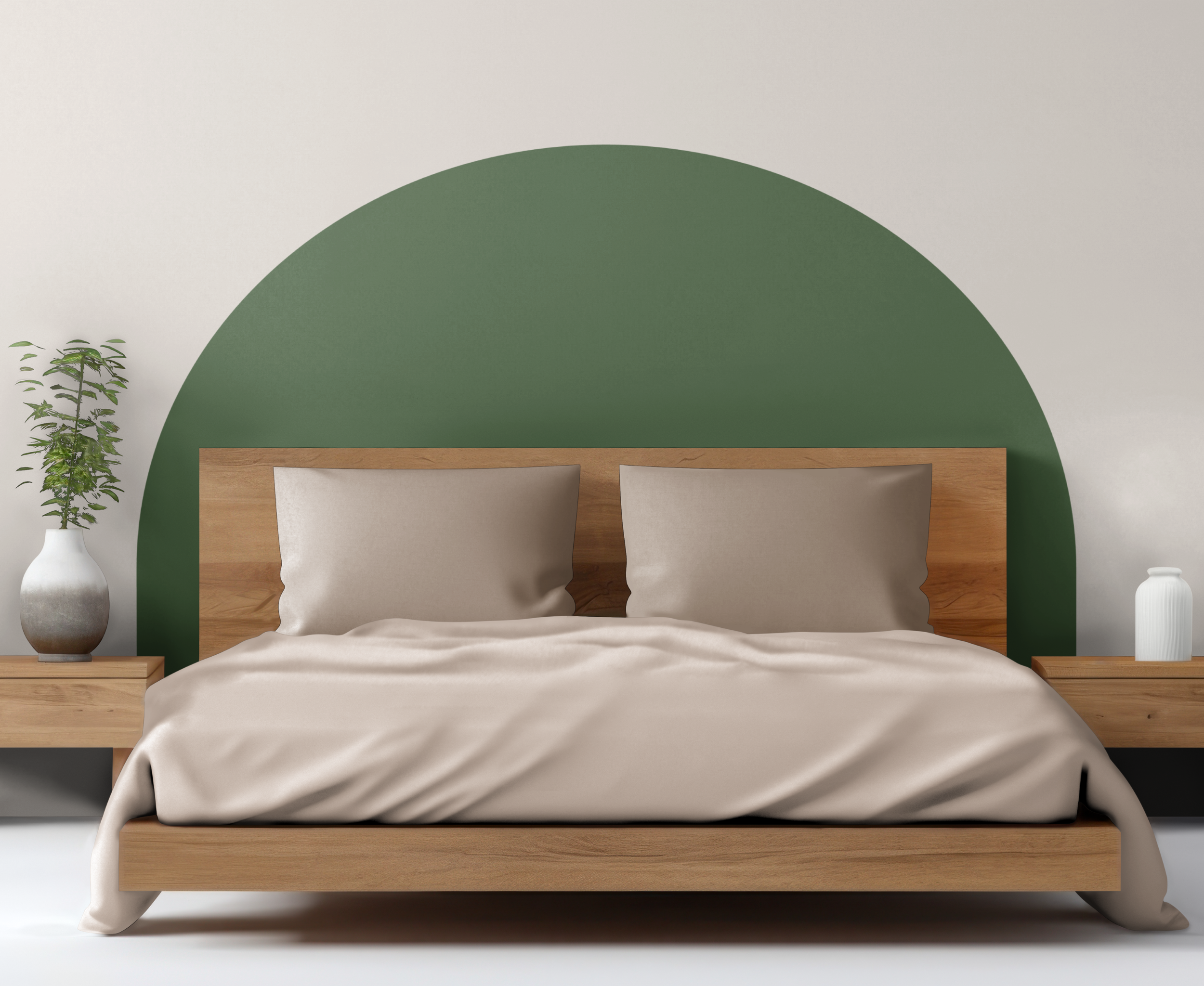 Green Headboard Wall Decal