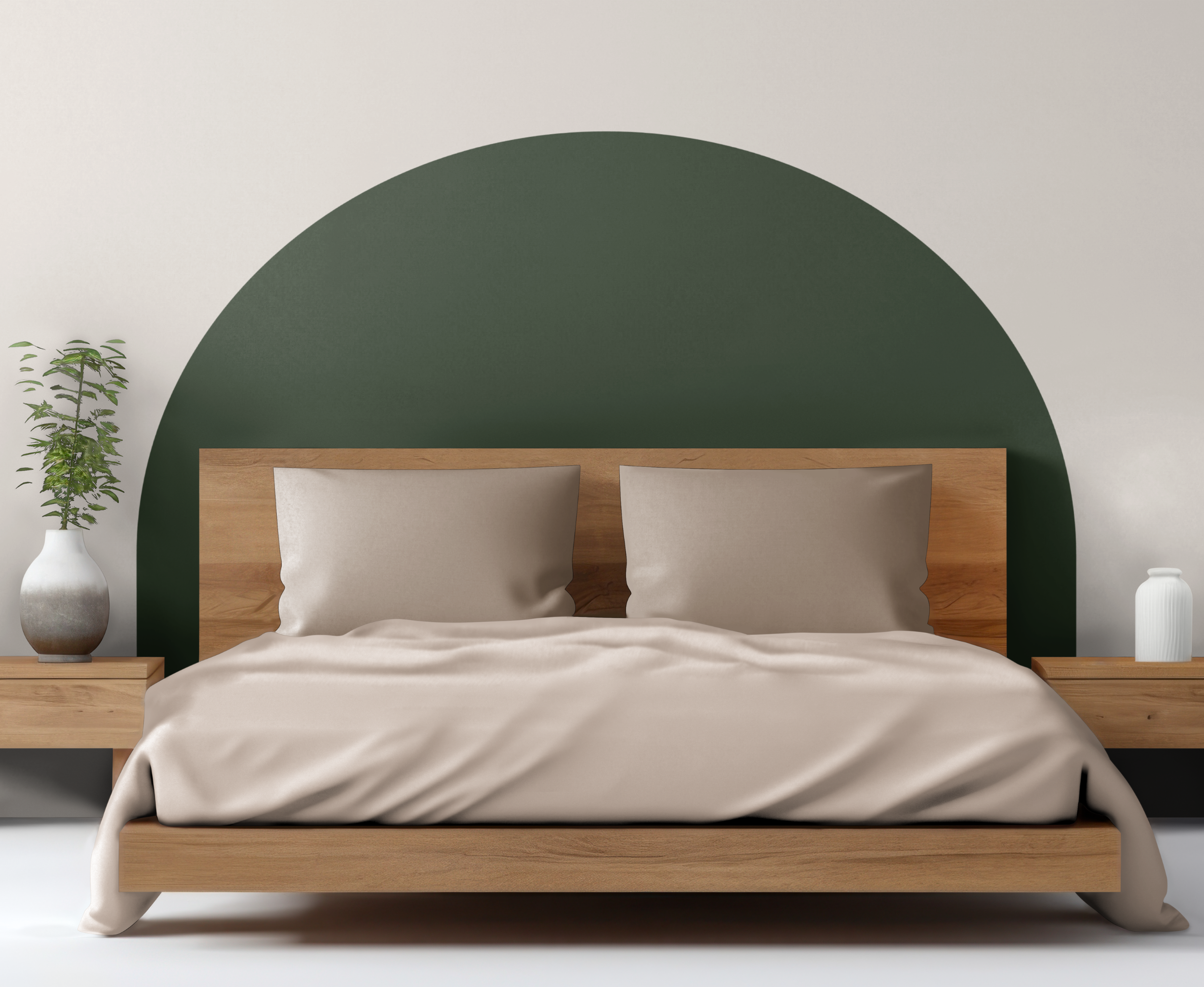 Green Headboard Wall Decal