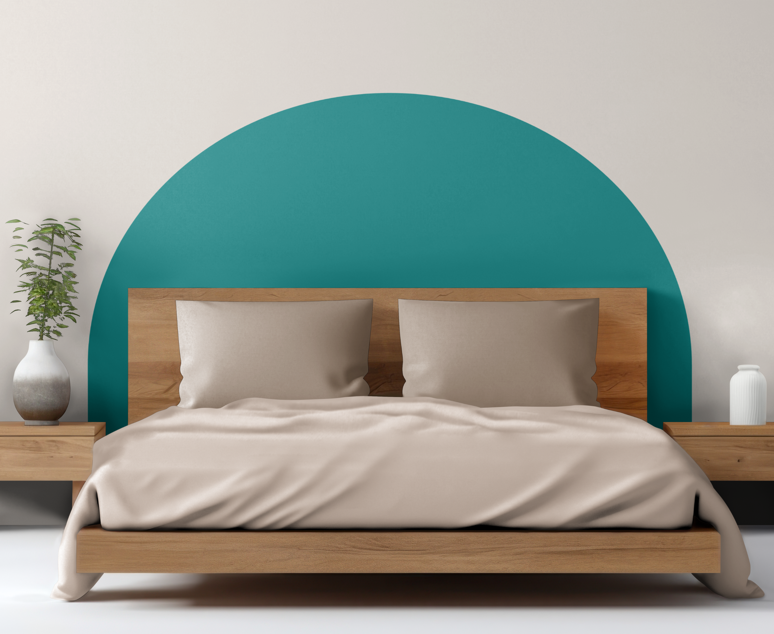 Blue Headboard Wall Decal