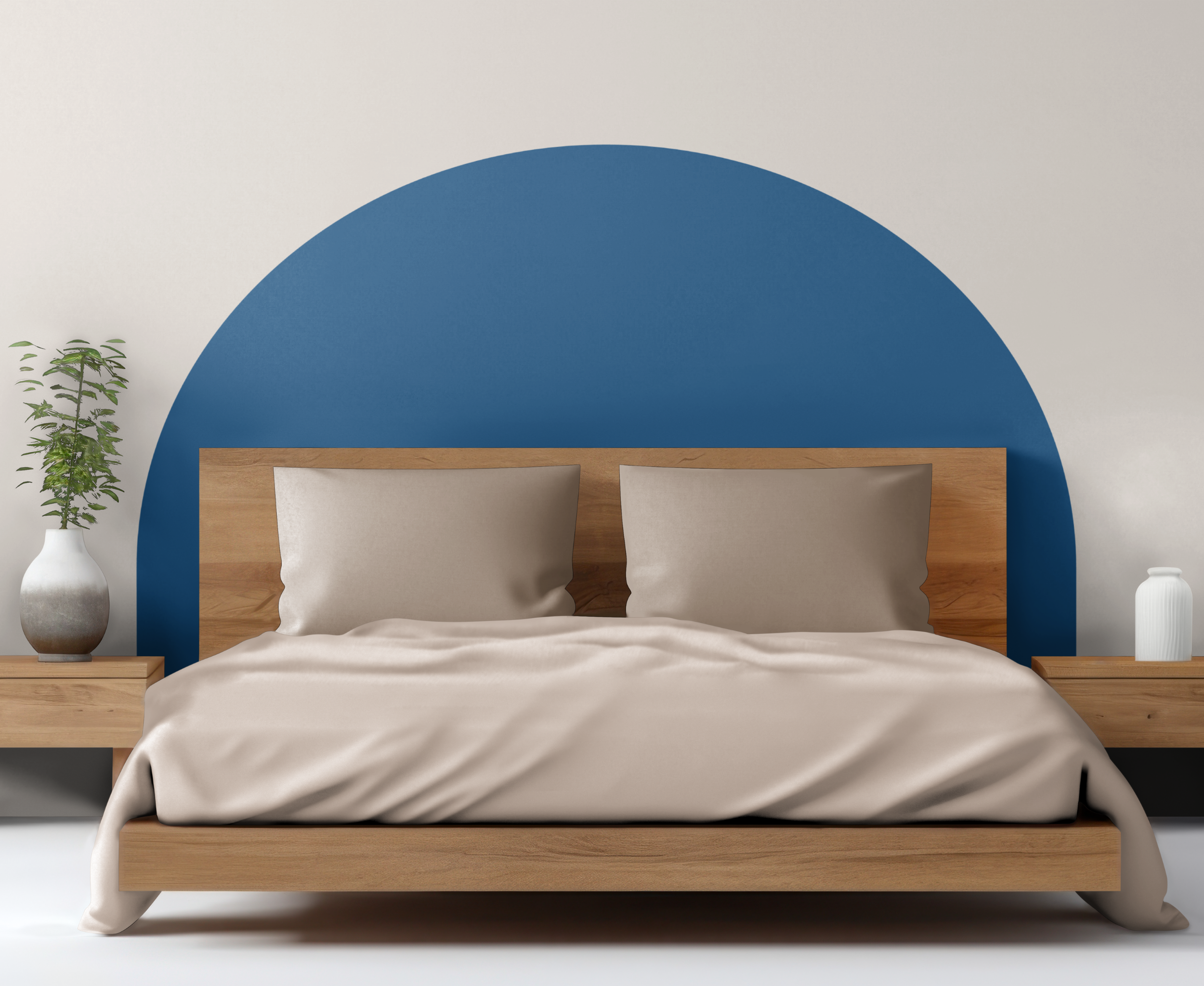 Blue Headboard Wall Decal