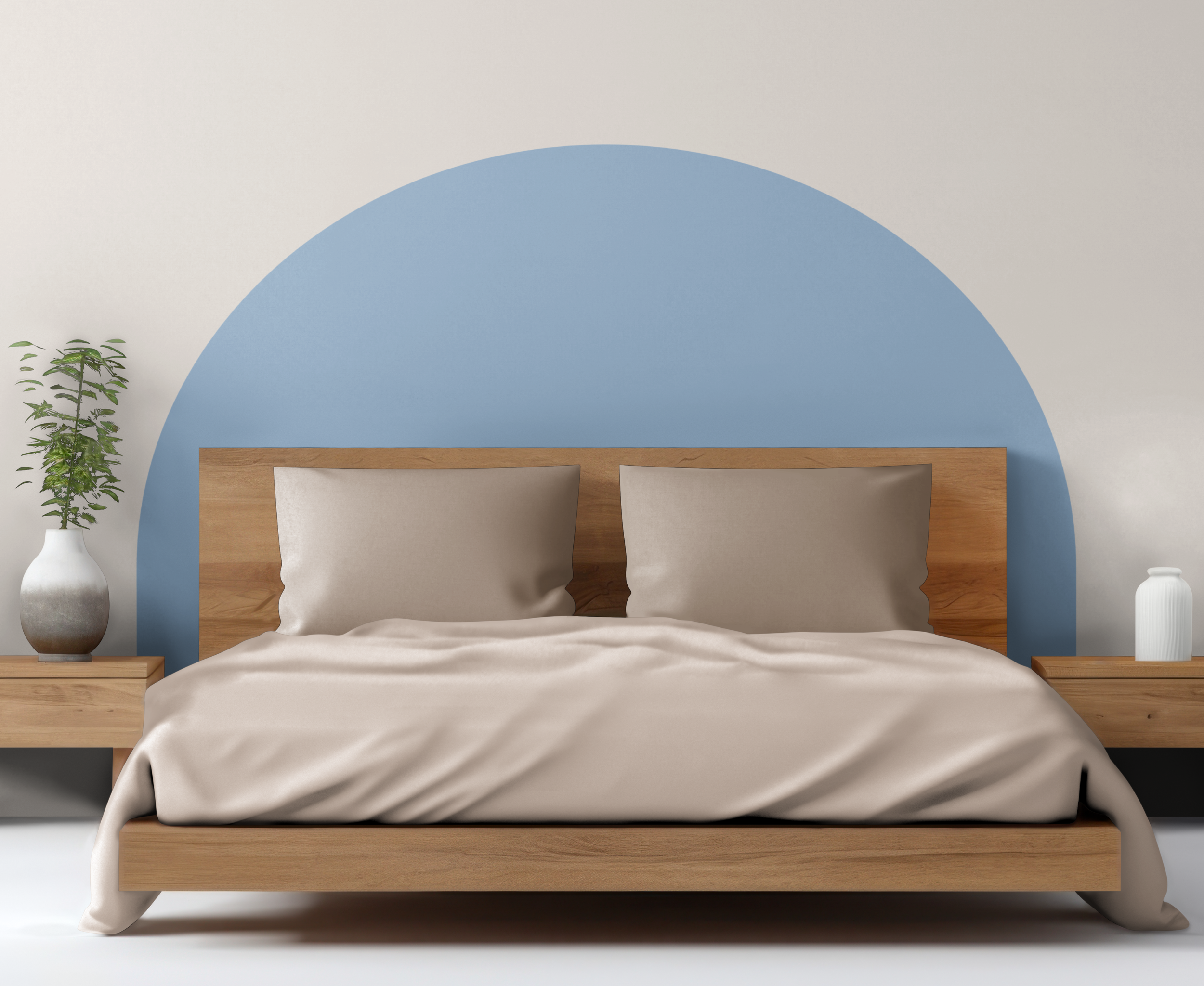 Blue Headboard Wall Decal