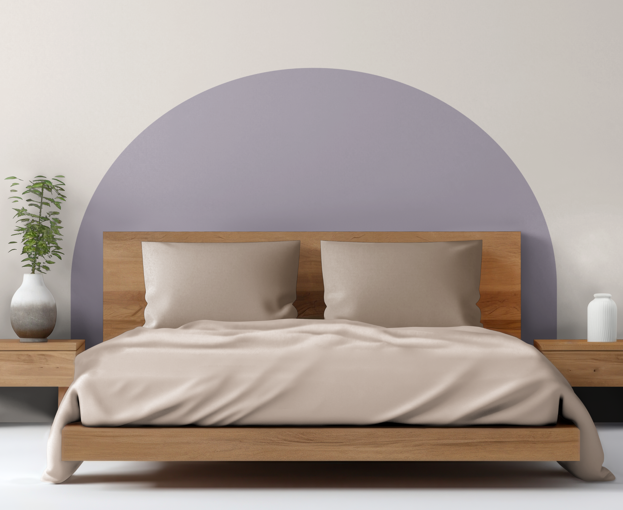 Purple Headboard Wall Decal