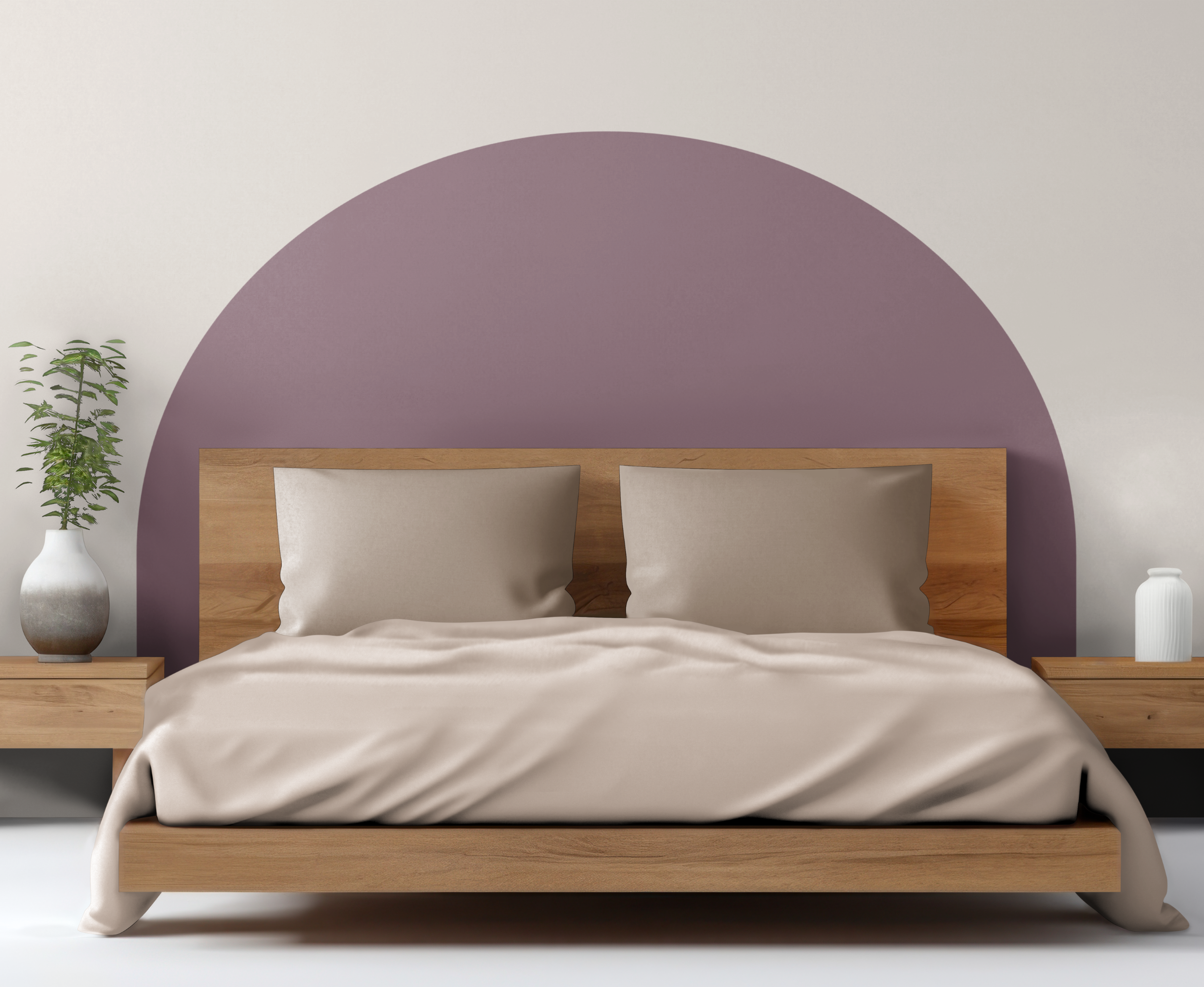 Purple Headboard Wall Decal