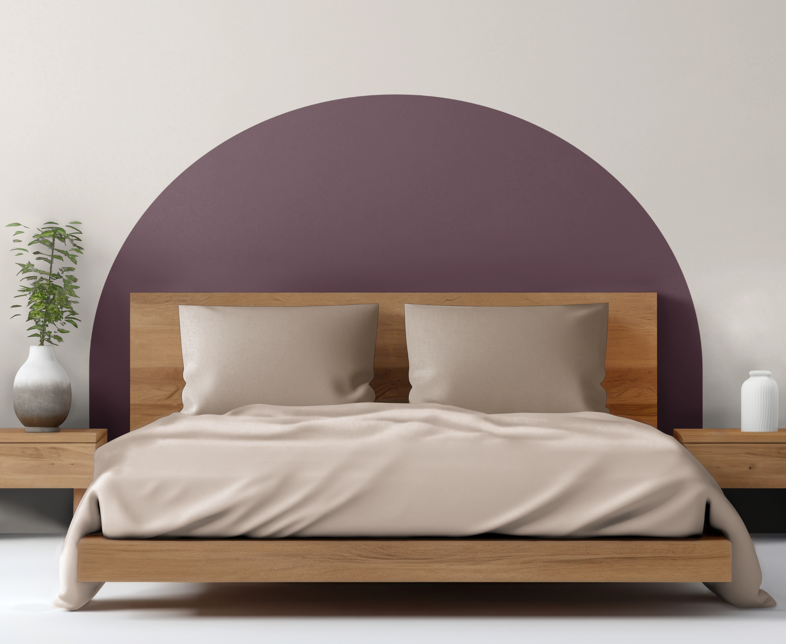 Purple Headboard Wall Decal