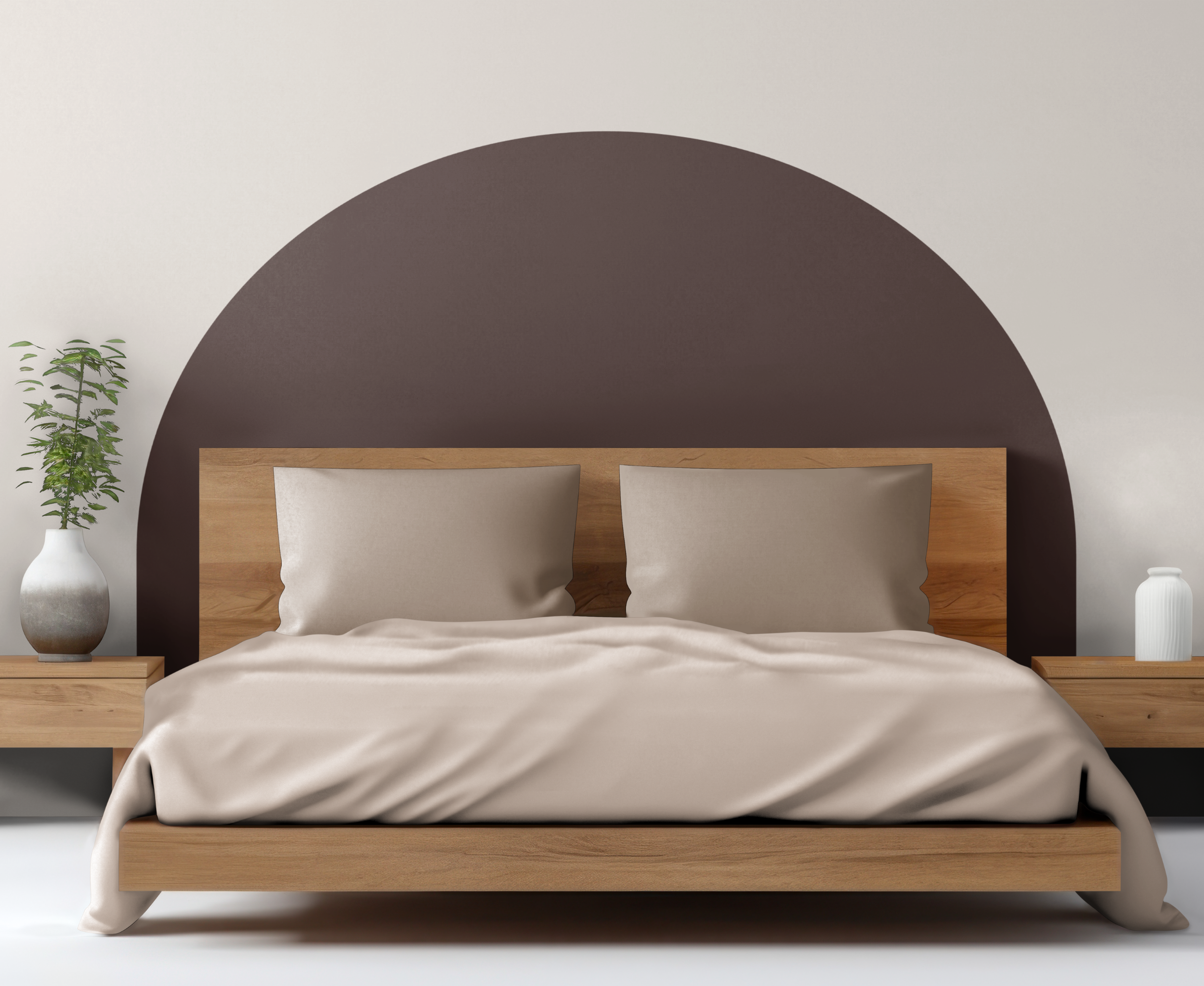 Brown Headboard Wall Decal