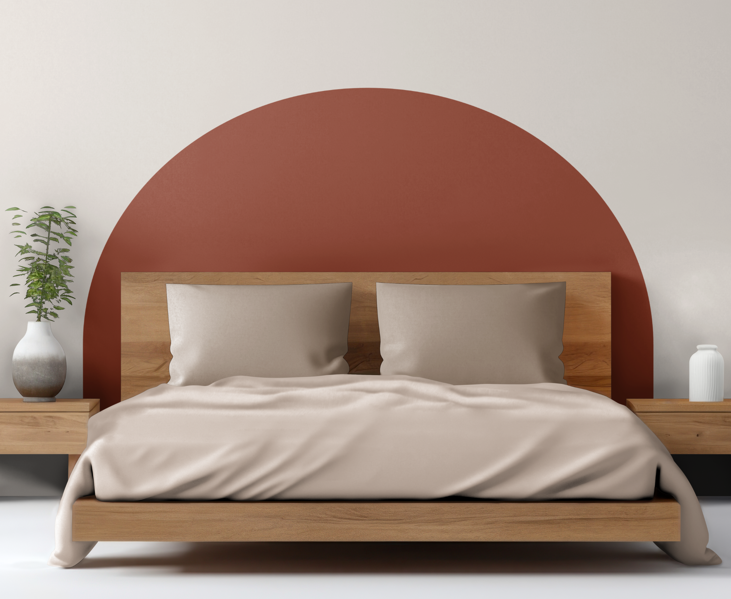 Earth Tone Headboard Wall Decal